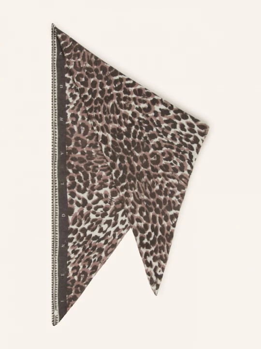 Obrázek produktu Friendly Hunting Trojúhelníkový Šátek Cheetah Z Kašmíru režná / hnědá / tmavě hnědá