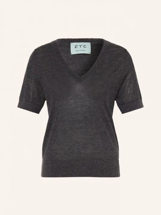 Obrázek produktu Ftc Cashmere Úpletové Tričko S Kašmírem tmavě šedá