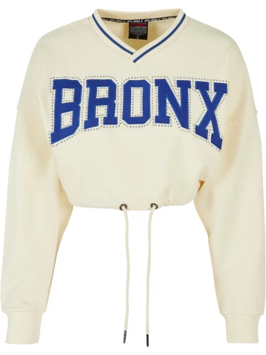Obrázek produktu FUBU Mikina 'Crew Rhinestone' ultramarínová modř / černá / bílá / offwhite