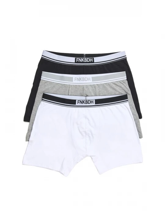 Obrázek produktu Funky Buddha Boxerky šedá / černá / bílá
