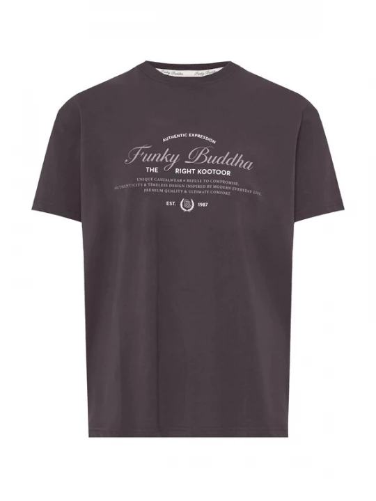 Obrázek produktu Funky Buddha Tričko antracitová / světle šedá