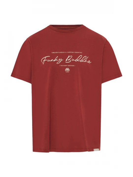 Obrázek produktu Funky Buddha Tričko bordó / bílá