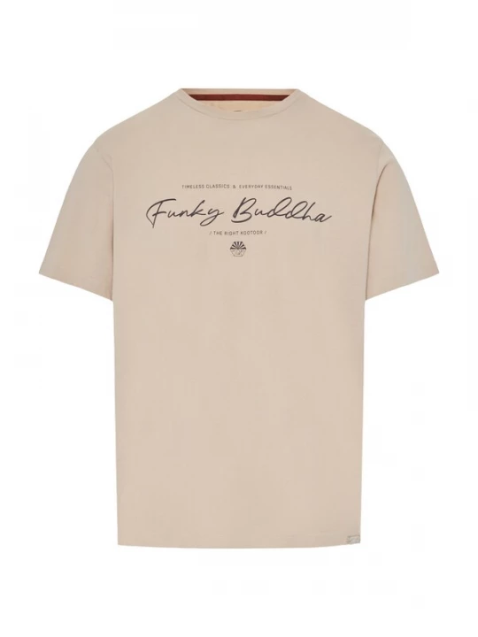 Obrázek produktu Funky Buddha Tričko starobéžová / černá
