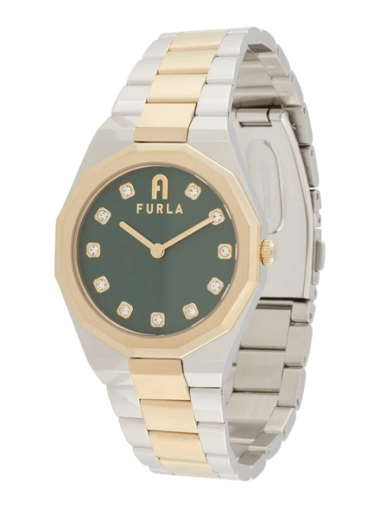 Obrázek produktu FURLA Analogové hodinky zlatá / smaragdová / stříbrná / průhledná