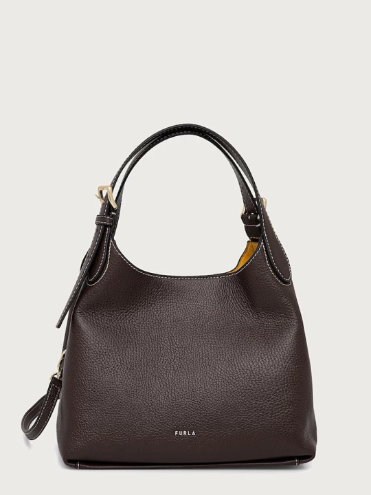 Obrázek produktu Furla hobo kabelka dámská kožená Primrose M Hobo hnědá