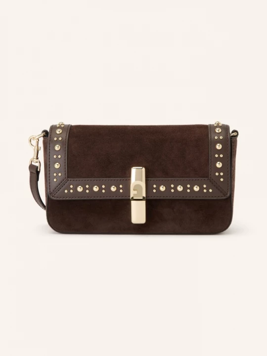 Obrázek produktu Furla Kabelka Přes Rameno Iride Small S Cvočky tmavě hnědá / zlatá