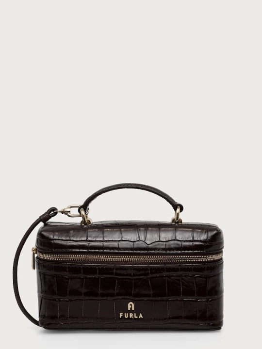 Obrázek produktu Furla Kosmetická taštička dámská kožená Camelia Micro hnědá