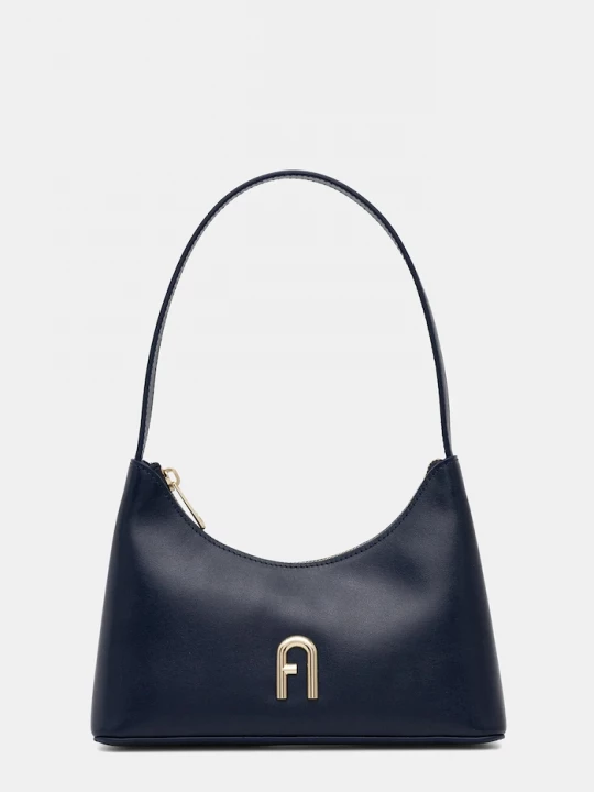 Obrázek produktu Furla Kožená kabelka Furla námořnická modř