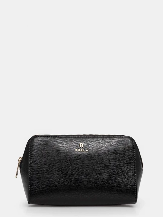 Obrázek produktu Furla Kožená kosmetická taška Furla černá