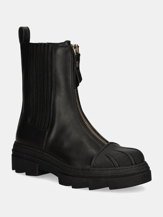 Obrázek produktu Furla Kožené kotníkové boty Furla Gum Chelsea Boot černá