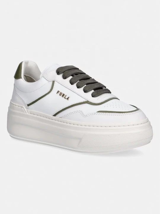 Obrázek produktu Furla Nuage sneakers boty dámské kožené zelená