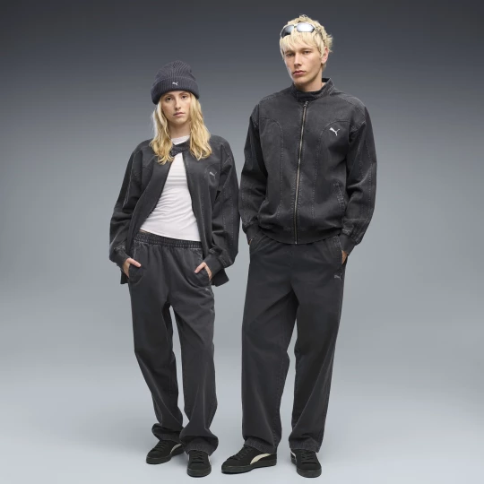 Obrázek produktu FUTURE.PUMA.ARCHIVE Relaxed Washed Twill Track Pants Unisex, Men, Black