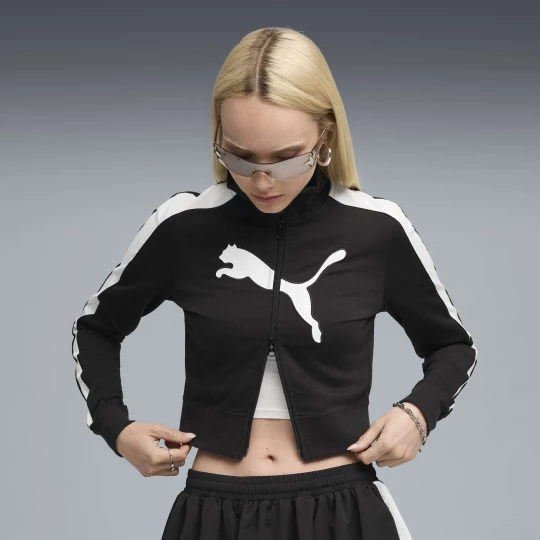 Obrázek produktu FUTURE.PUMA.ARCHIVE T7 Slim Cropped Track Jacket Women, Clothing, Black/White