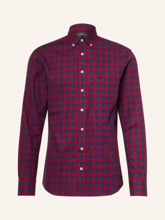 Obrázek produktu Fynch-Hatton Košile Slim Fit tmavě červená / tmavě modrá