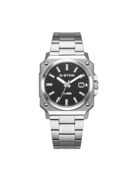 Obrázek produktu G-STAR Analogové hodinky 'Date watch Cube' stříbrná