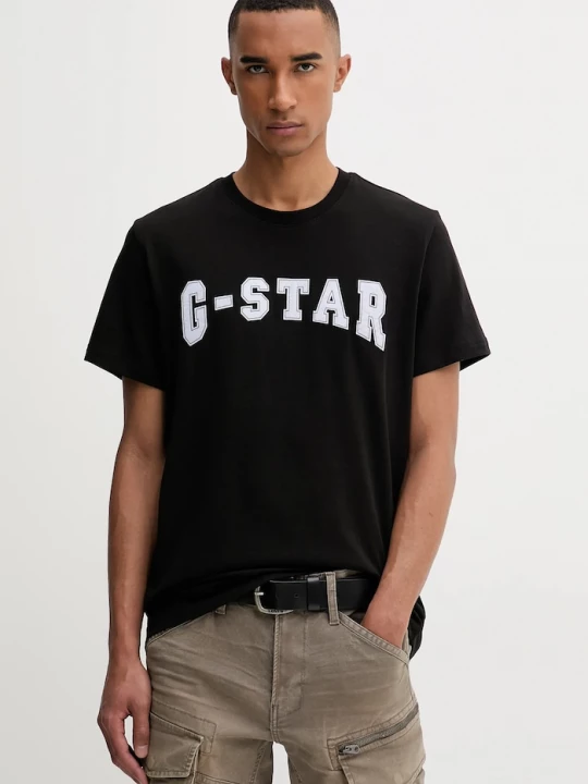 Obrázek produktu G-Star Bavlněné tričko Felt logo černá