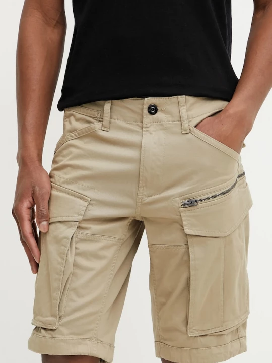 Obrázek produktu G-Star cargo šortky pánské bavlněné s elastanem Rovic zip regular béžová