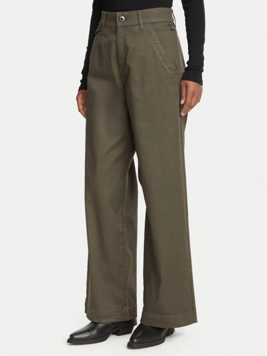 Obrázek produktu G-STAR Kalhoty z materiálu Helsinki D29952-C096 Tmavě zelená Relaxed Fit