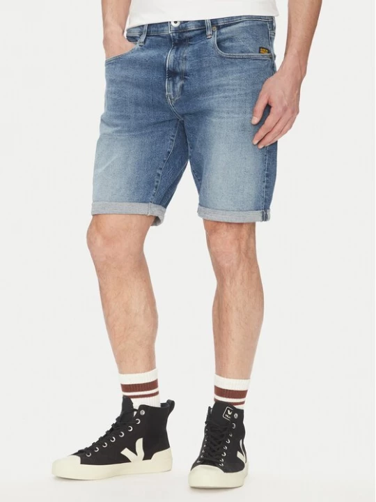 Obrázek produktu G-Star Raw Džínové šortky 3301 D10481 D634 H096 Modrá Slim Fit