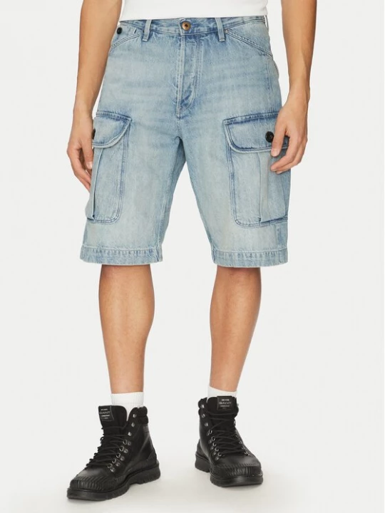 Obrázek produktu G-Star Raw Džínové šortky Bend 3D Cargo D26528-D788 H119 Světle modrá Relaxed Fit