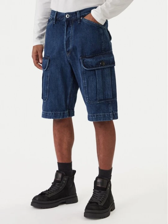 Obrázek produktu G-Star Raw Džínové šortky Bend 3D Cargo D26528-D788 Tmavomodrá Relaxed Fit