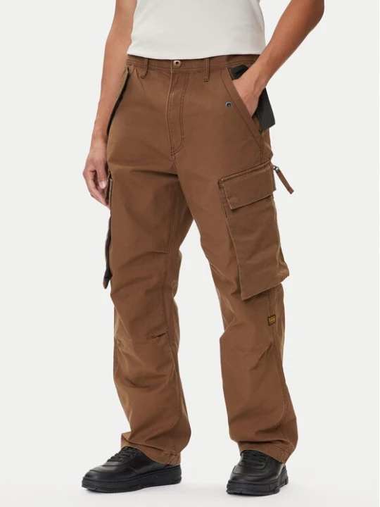 Obrázek produktu G-Star Raw Kalhoty z materiálu R-3N D25224-D191 Hnědá Straight Fit