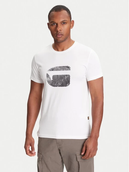 Obrázek produktu G-Star Raw T-Shirt Finger Print Burger D26041-C506 Bílá Regular Fit
