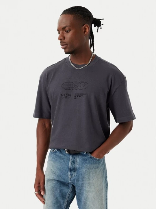 Obrázek produktu G-Star Raw T-Shirt Globes D28920-E508 Tmavě šedá Relaxed Fit
