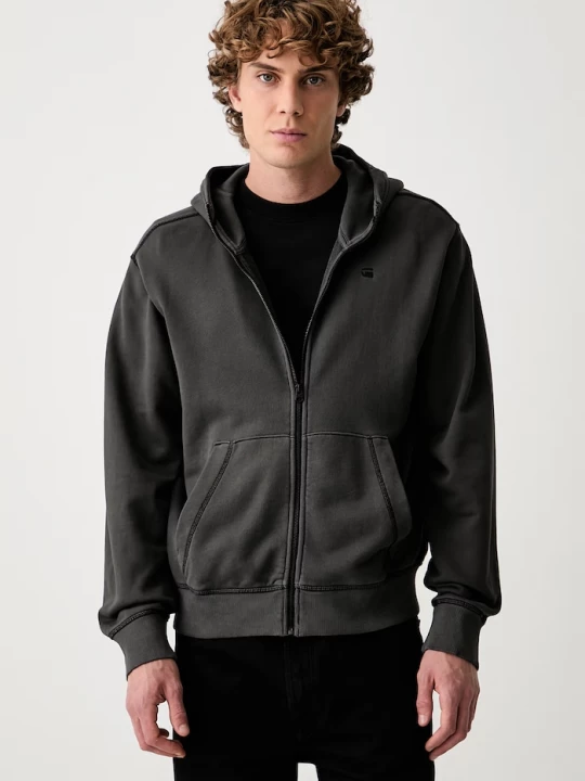 Obrázek produktu G-Star rozepínací mikina pánská bavlněná Unit washed full zip hdd