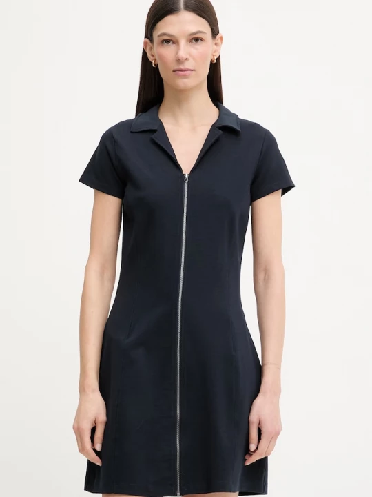 Obrázek produktu G-Star šaty s viskózou Soft sculpt fit flare námořnická modř