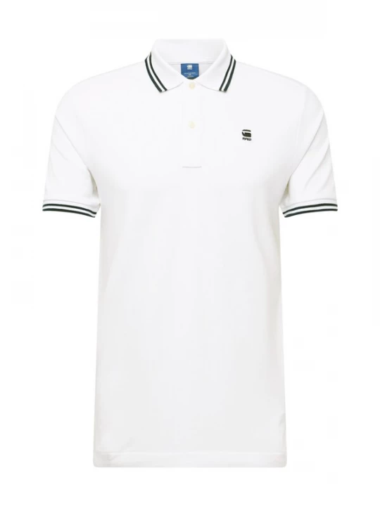 Obrázek produktu G-STAR Tričko 'Dunda Slim Stripe Polo'  marine modrá / bílá