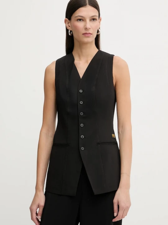 Obrázek produktu G-Star Vesta příměsí vlny G-Star Waistcoat top černá