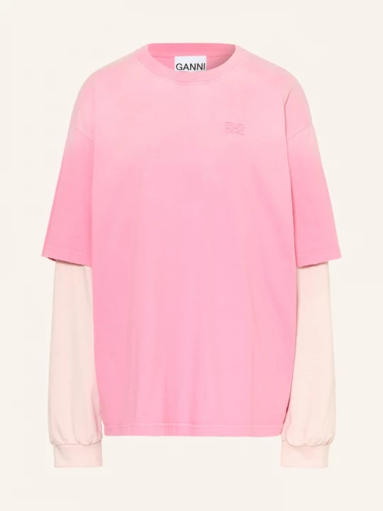 Obrázek produktu Ganni Oversized Tričko S Dlouhým Rukávem růžová