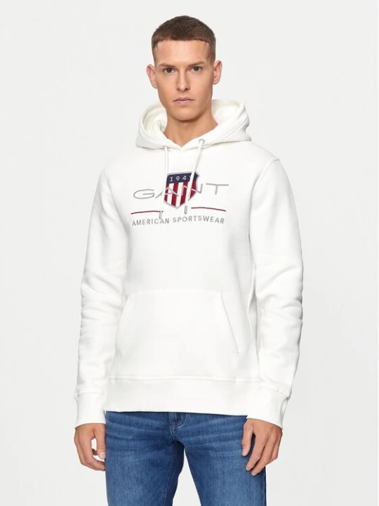 Obrázek produktu Gant Mikina Archive Shield 2047082 Écru Regular Fit Krémová