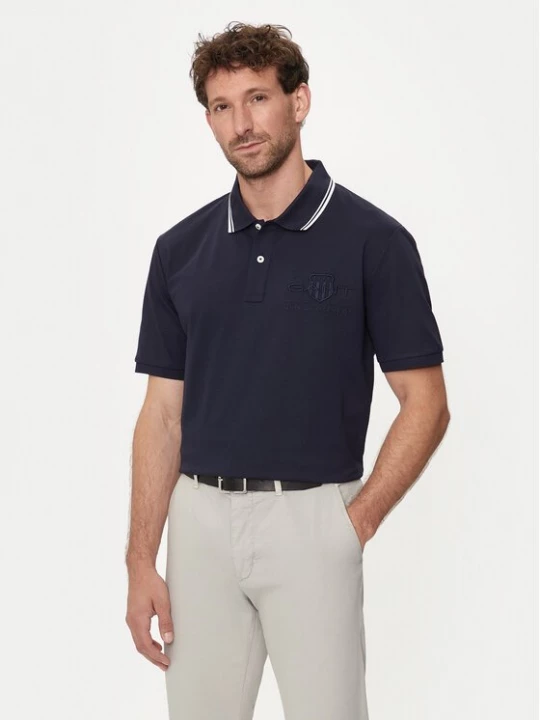 Obrázek produktu Gant Polokošile Contrast 2013039 Tmavomodrá Regular Fit