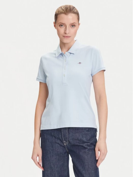 Obrázek produktu Gant Polokošile Sheild 4200870 Světle modrá Slim Fit