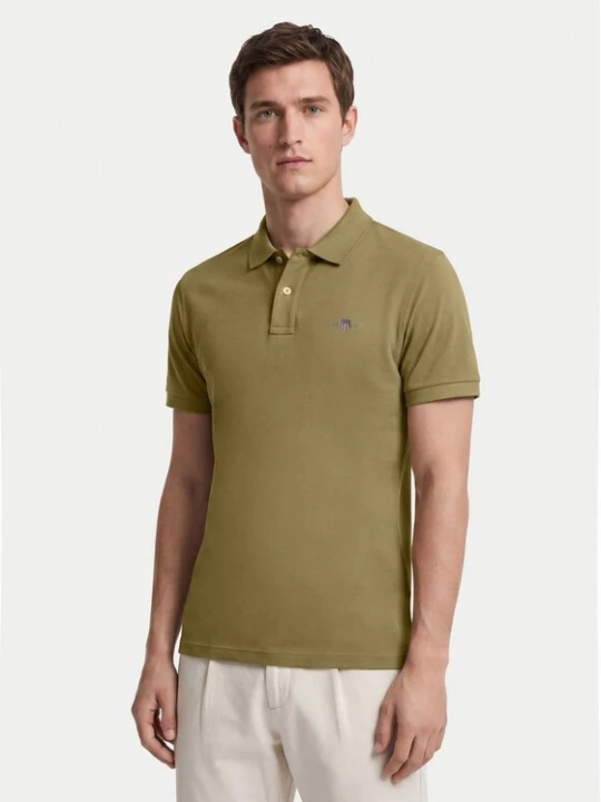 Obrázek produktu Gant Polokošile Shield 2210 Tmavě zelená Regular Fit