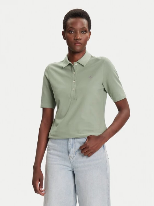 Obrázek produktu Gant Polokošile Shield 4202231 Zelená Slim Fit