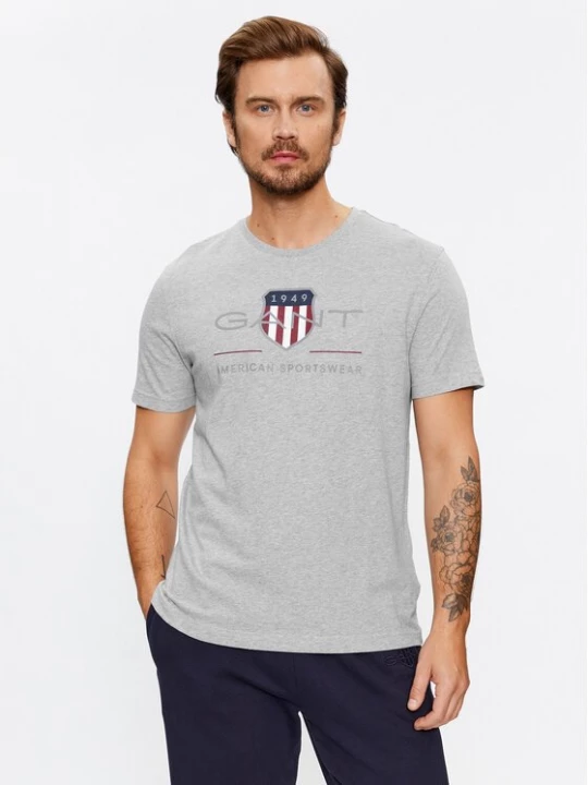 Obrázek produktu Gant T-Shirt Reg Archive Shield Ss 2003199 Šedá Regular Fit