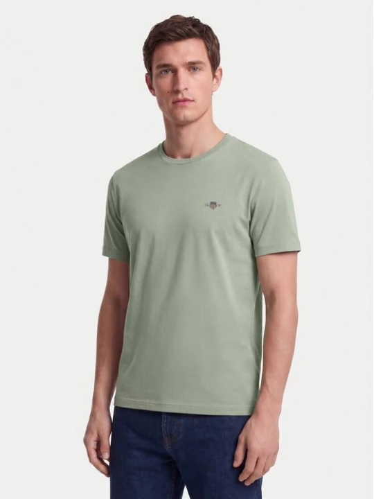 Obrázek produktu Gant T-Shirt Shield 2003184 Světle zelená Regular Fit