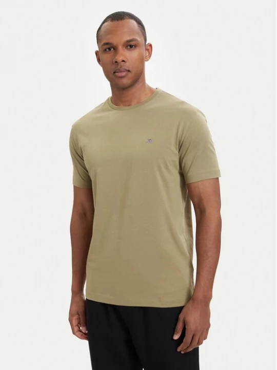 Obrázek produktu Gant T-Shirt Shield 2003184 Tmavě zelená Regular Fit