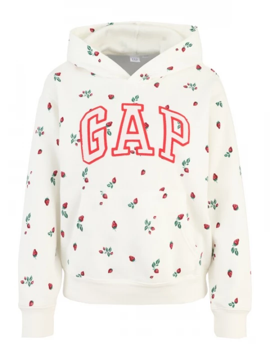 Obrázek produktu Gap Petite Mikina 'V-NEW HERITAGE PO' trávově zelená / červený melír / bílá
