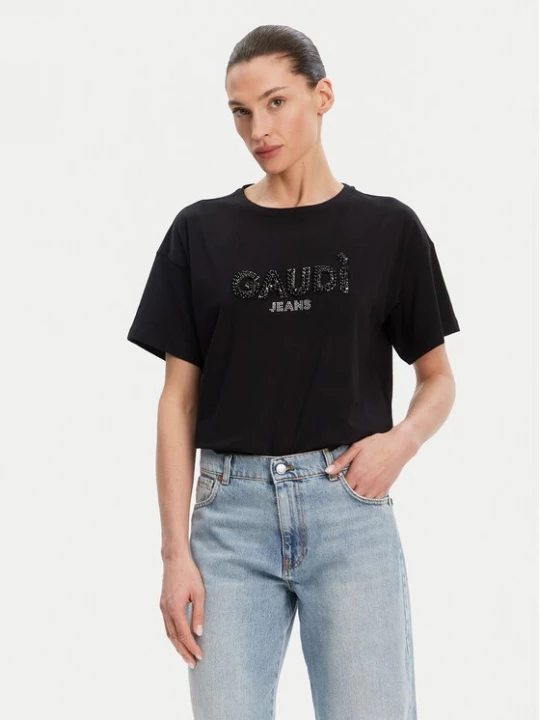 Obrázek produktu Gaudi T-Shirt 511BD64030 Černá Regular Fit
