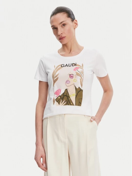 Obrázek produktu Gaudi T-Shirt 511BD64035 Bílá Regular Fit
