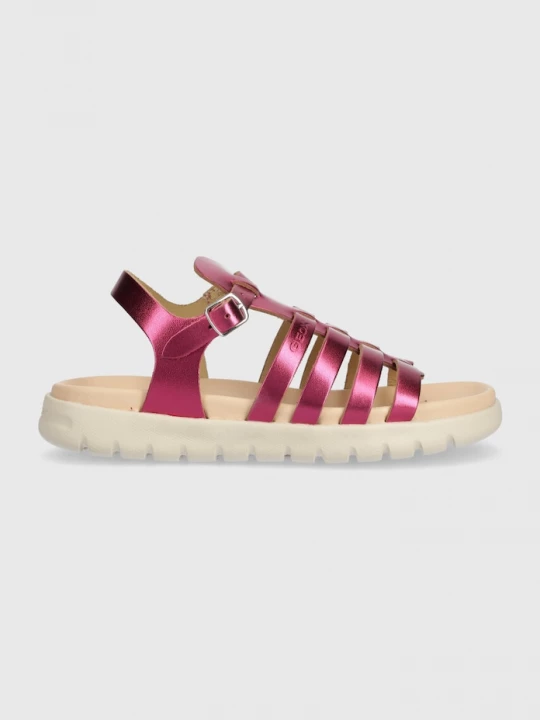 Obrázek produktu Geox Dětské kožené sandály Geox SANDAL SOLEIMA fialová