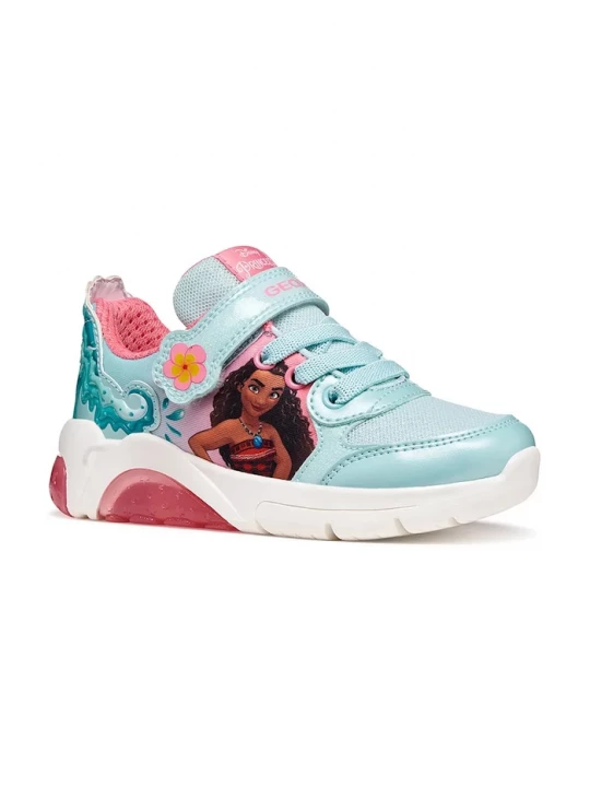 Obrázek produktu Geox Dětské tenisky FADINLIGHT x Disney Princess tyrkysová