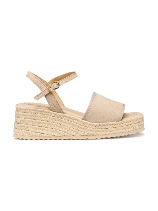 Obrázek produktu Geox espadrily na klínku dámské kožené D ALEMERIA béžová