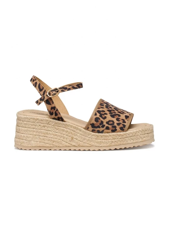 Obrázek produktu Geox espadrily na klínku dámské kožené D ALEMERIA hnědá