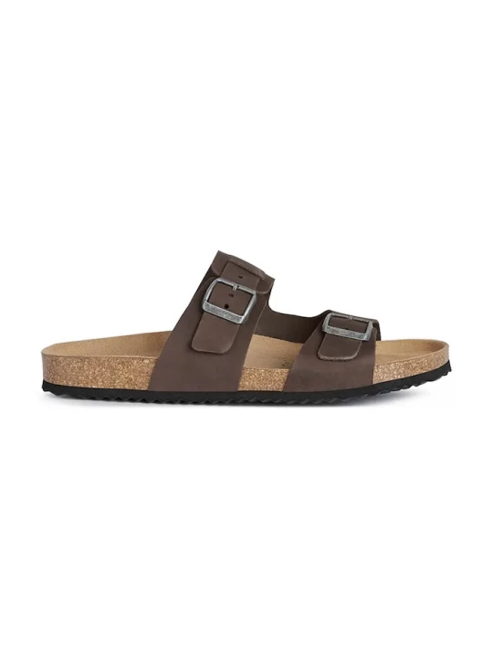 Obrázek produktu Geox Nubukové pantofle Geox U SANDAL GHITA hnědá