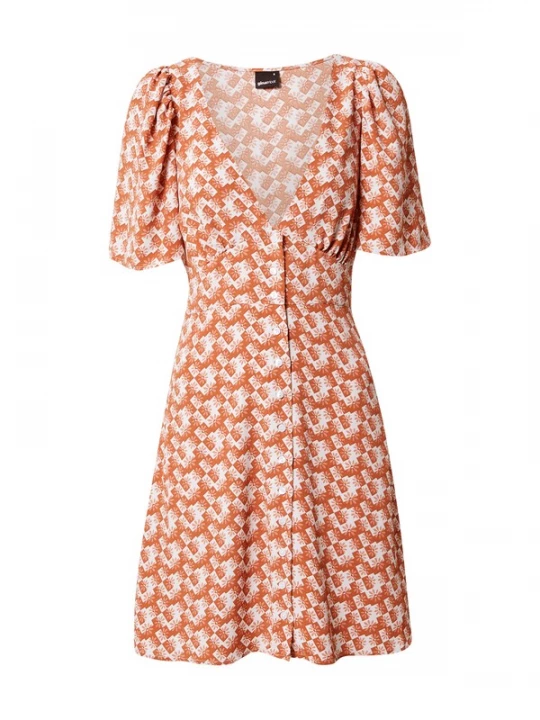 Obrázek produktu Gina Tricot Košilové šaty 'Carola' koňaková / offwhite